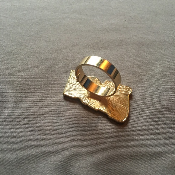 POW! Ring Gold with Black Lettering Forever 21 - Picture 2 of 3